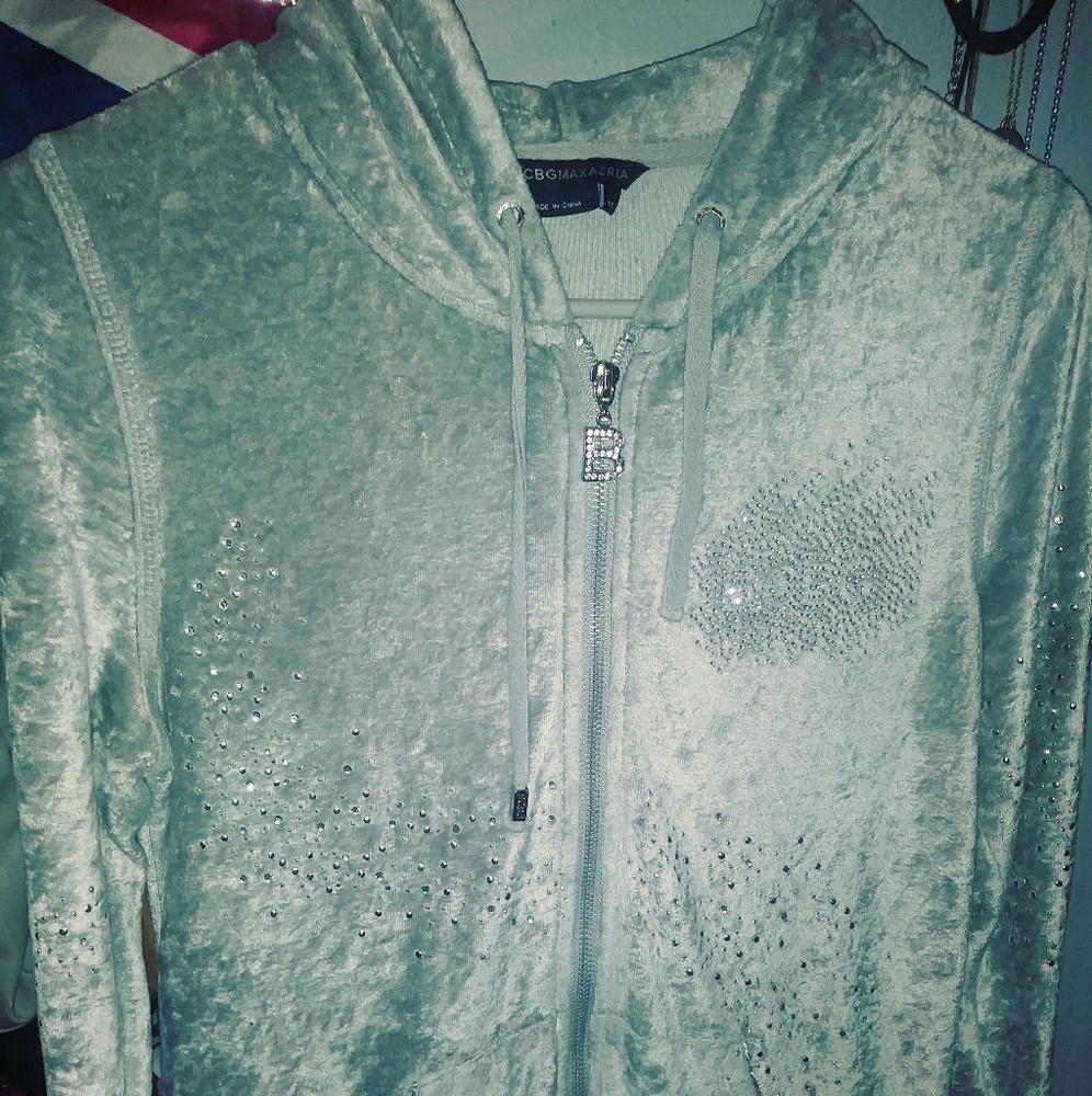 BCBG Gray/Silver Hoodie sz M